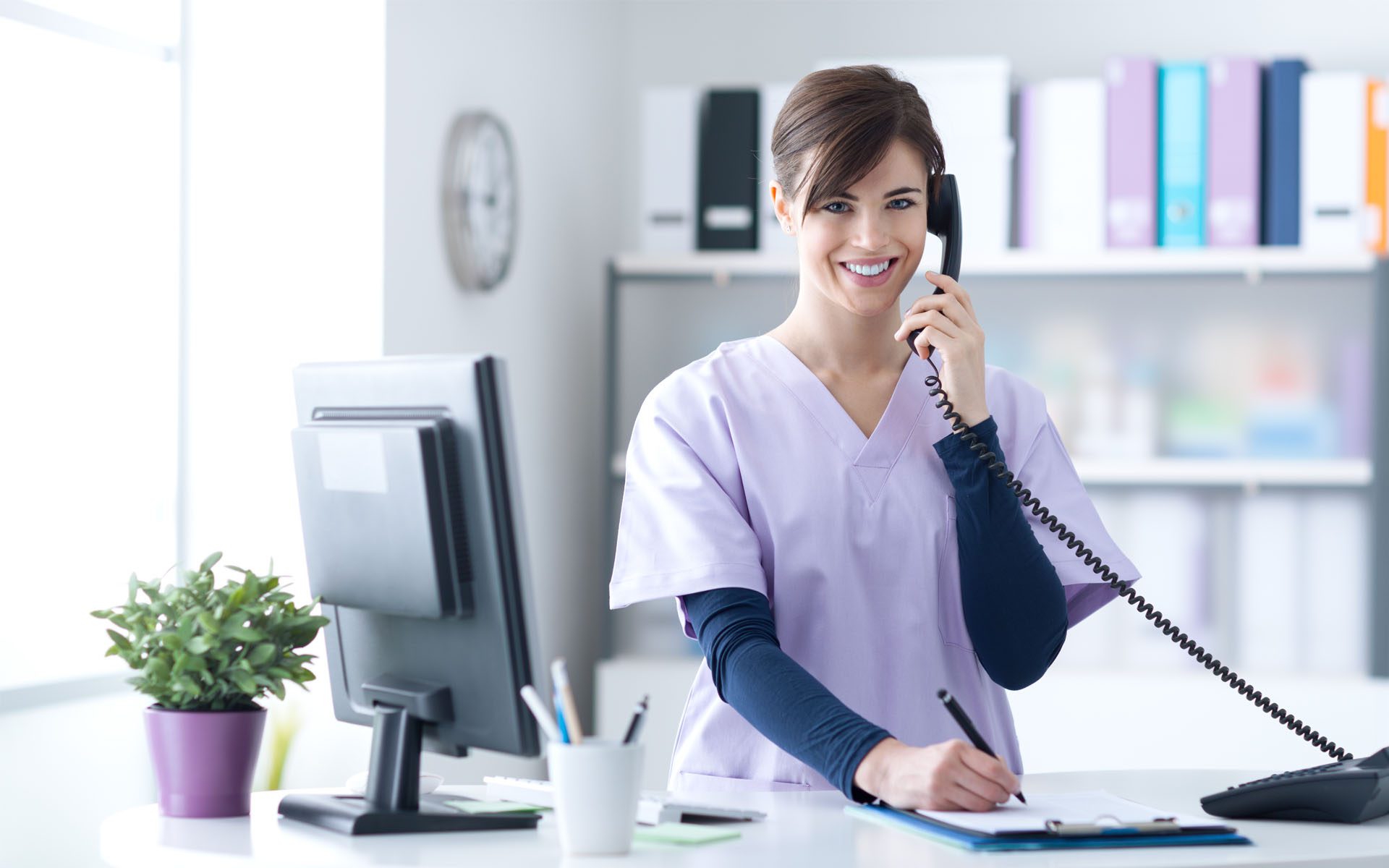 Homepage - Nurse on the Phone With Healthcare